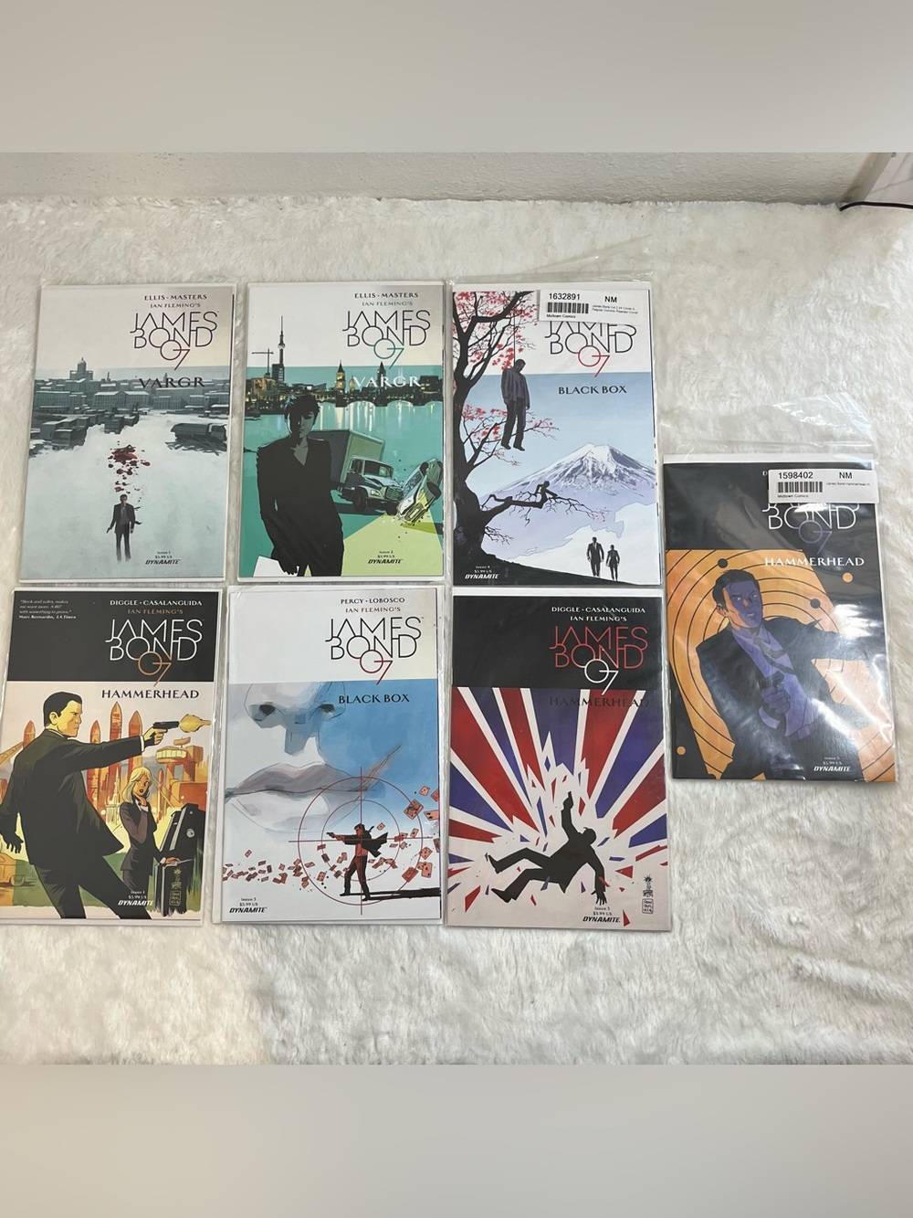 James Bond 007 Comic Lot VARGR Black Box Hammerhead Dynamite Lot Of 7